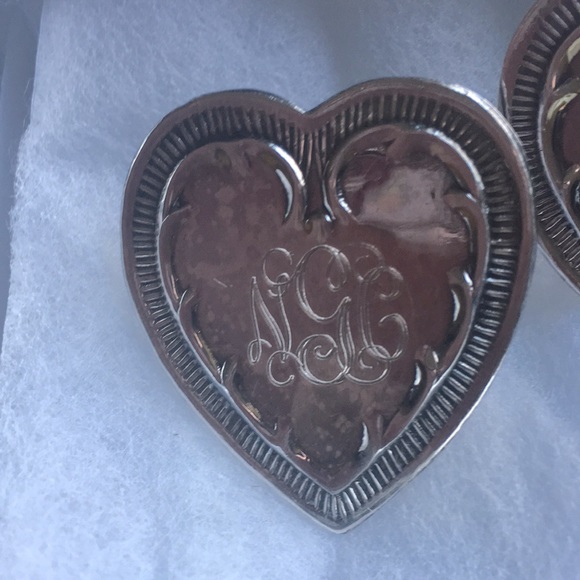 Sterling silver engraved earrings - Picture 4 of 9